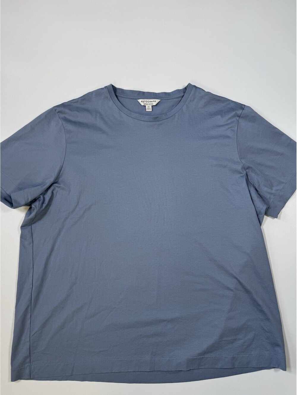 Autograph Supima Cotton T Shirt Mens 2XL Light Blue Crew Neck Short Sleeve